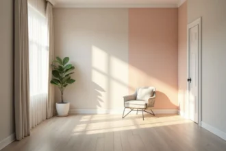 Papier peint autocollant illuminant une chambre sombre avec des motifs colorés