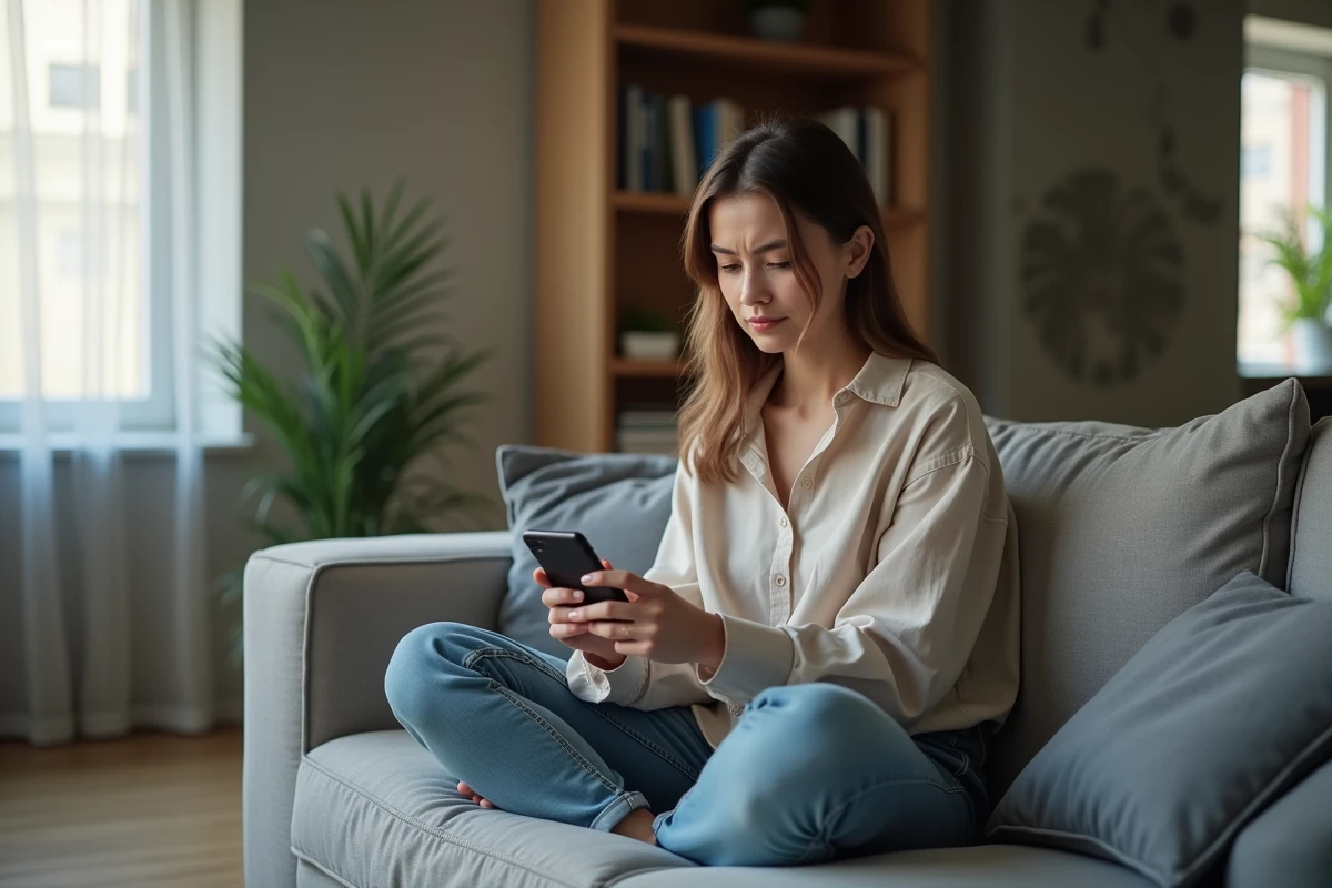 Femme confrontée à une erreur 404 en cherchant à retrouver un site après changement d'adresse URL