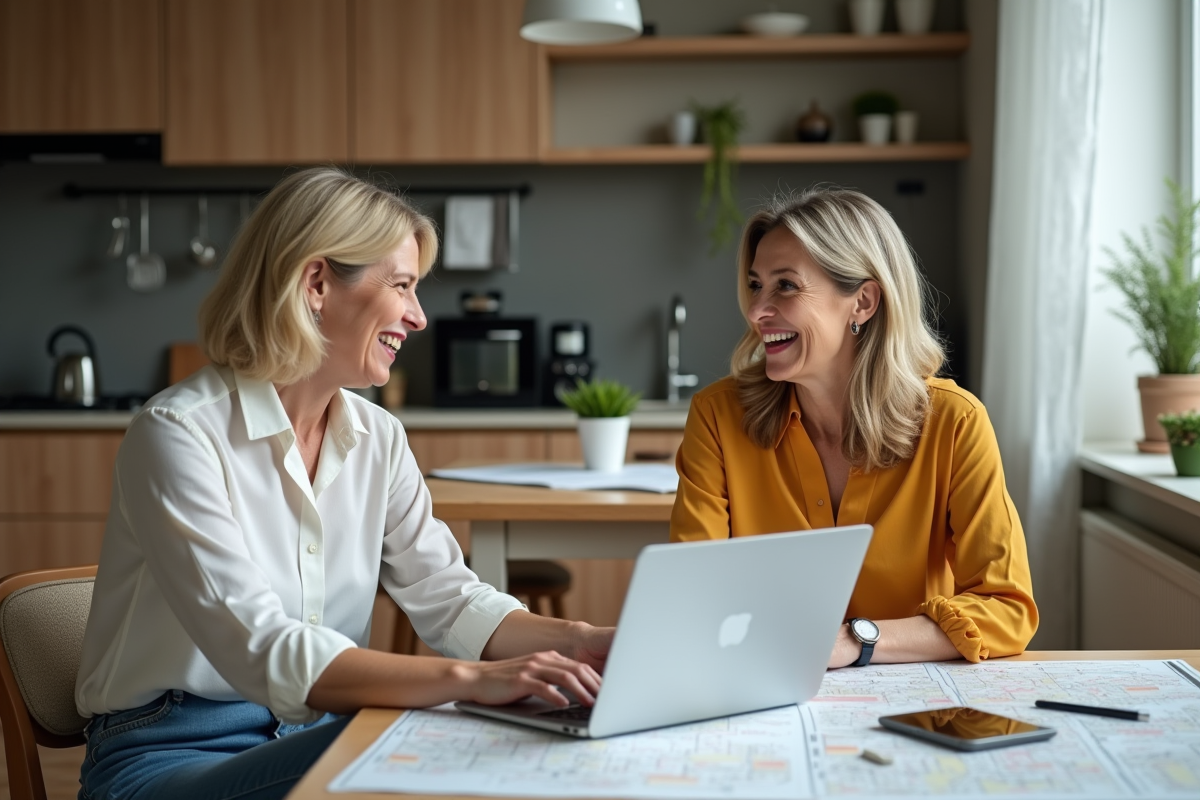Deux femmes discutant autour d