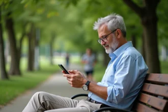 Un couple heureux se rencontrant grâce à un site de rencontre