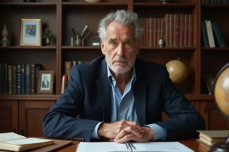 Homme d'environ cinquante ans dans un bureau élégant