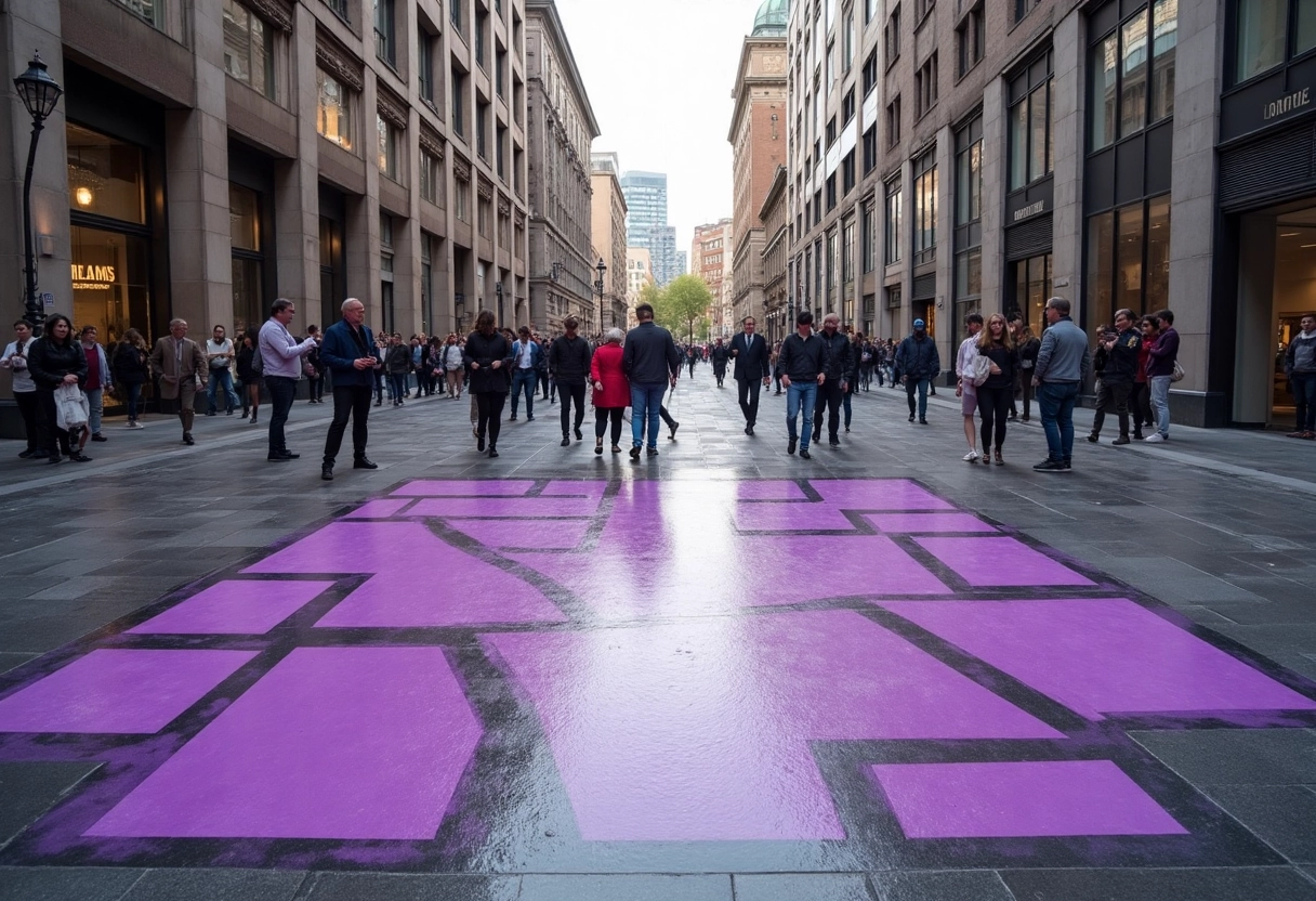 carré mauve