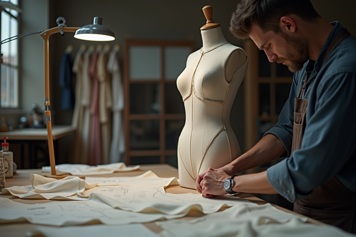 Couturier prenant les mesures d